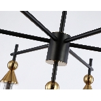 Люстра Ambrella light LH55257/7 BK/BS/CL черный/латунь/прозрачный E14*7 max 40W D640*520, фото6