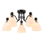Светильник Ambrella light TR303307/5 BK/GD/FR черный/золото/белый матовый E27*5 max 60W D600*270, фото7