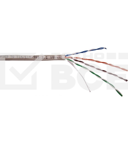Кабель NewMax UTP, 2 пары, 25AWG, Кат.5e, PVC, серый, 305 метров