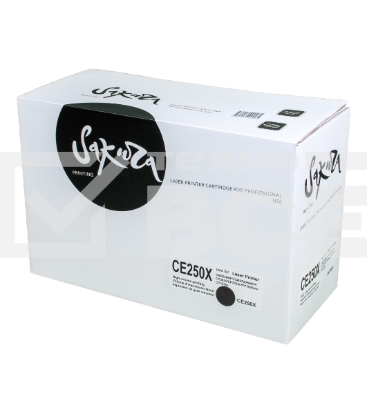 Картридж лазерный Sakura CE250X для HPColor LaserJet CM3530MFP/CM3530fsMFP/CP3525/CP3525n/CP3525dn/CP3525x, черный,10000 к.