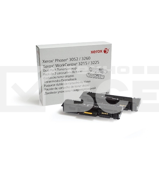 Картридж лазерный XEROX 106R02782 черный, 6000 стр. (упаковка 2шт х 3000 стр.), для Phaser 3052/3260/WC 3215/25 (channels)