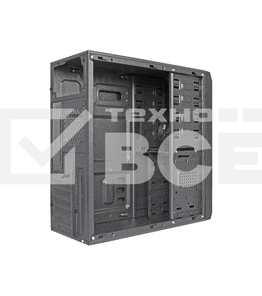 Компьютерный корпус Miditower ExeGate XP-401 Black, ATX, <XP600, Black,120mm>, 2*USB, Audio
