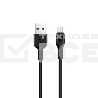 Кабель USB 2.0 hoco X20, AM/microBM, черный, 3м