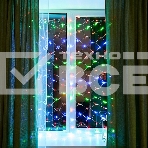 Новогодние светоукрашения Гирлянда - сеть 1,8х1,5м, прозрачный ПВХ, 180 LED Мультиколор [215-139], фото3