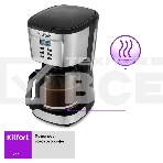 Кофеварка капельная Kitfort КТ-727 черный/серебристый, исп. кофе - молотый, 1.5 л, 900 Вт., фото5