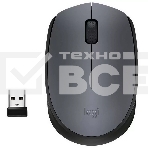 Мышь беспроводная Logitech M170 черный/темно-серый, 1000 dpi, радиоканал, USB, кнопки - 3, фото16