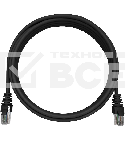 Патч-корд NTSS NTSS-PC-UTP-RJ45-5e-15.0-LSZH-BL NTSS-PC-UTP-RJ45-5E-15.0-LSZH UTP RJ-45 вил.-вилка RJ-45 кат.5E 15м черный LSZH (уп.:1шт) 26AWG