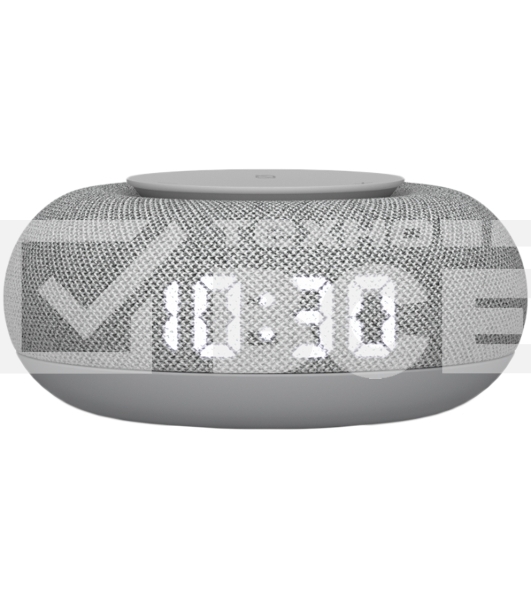 Умная колонка VK Капсула Мини 5Вт, с голосовым ассистентом Маруся, с LED-часами, светло-серый
