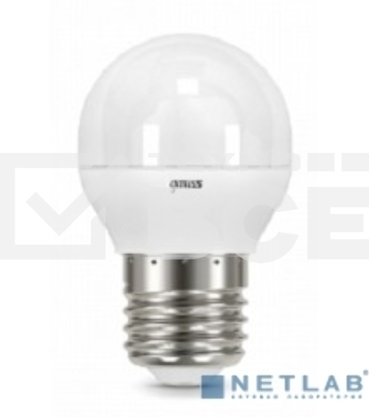 Светодиодная лампа GAUSS 105102107 LED Шар E27 6.5W 520lm 3000K 1/10/50