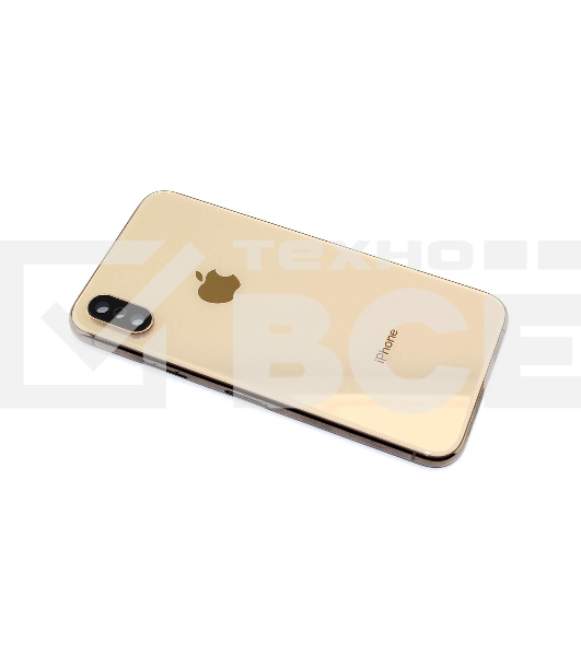 Задняя крышка (корпус) в сборе с рамкой для Apple iPhone Xs gold