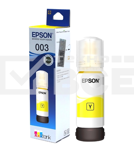 Чернила EPSON C13T00V498 желтый (65 мл) для L11050, L1110, L1210, L3101, L3110, L3156, L3210, L3215, L3216, L3250, L3256, L3258, L3260, L3550, L3556, L5290
