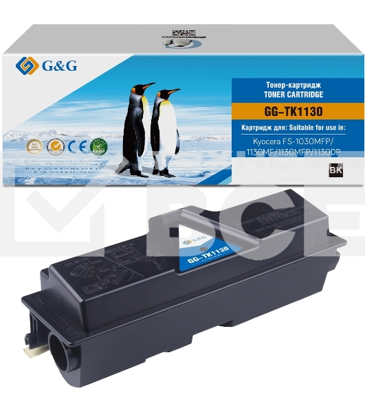 Картридж лазерный G&G NT-TK1130 черный (3000стр.) для Kyocera FS-1030MFP/1130MF/1130MFP/1130DP
