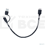 Кабель соединительный Telecom TUS714-0.3M 2-in-1 USBA+C to USB3.0 MicroBM 5Gbps, 0.3m, фото4