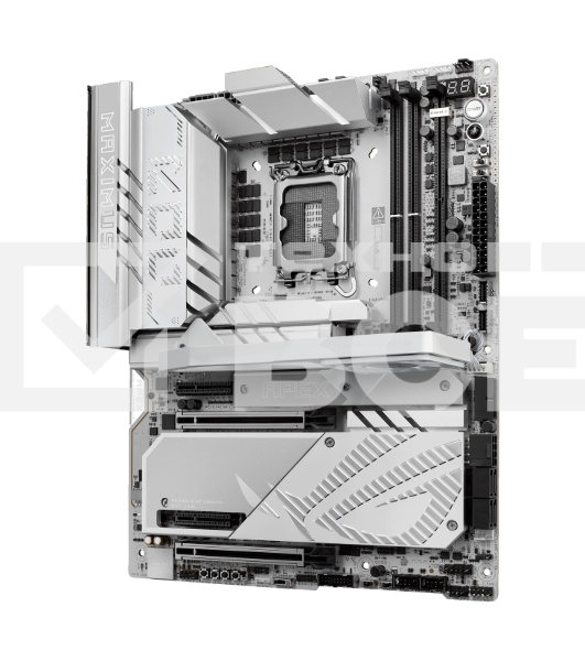 Материнская плата ASUS ROG MAXIMUS Z890 APEX, LGA 1851, Intel Z890, 2xDDR5, 4xSATA, 4xM.2, 1xPCIe 5.0 x16, 1xPCIe 5.0 x8, 2xUSB-C Thunderbolt 4, 1xUSB-C 20Gbps, 4xUSB-A 10Gbps, 4xUSB-A 5Gbps, 1x 5Gb LAN, 2x3.5 мм, 7.1, ATX