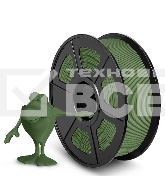 Филамент NVPrint PLA Matte Olive Green для 3D печати диаметр 1.75мм  длина 330 метров  масса 1 кг