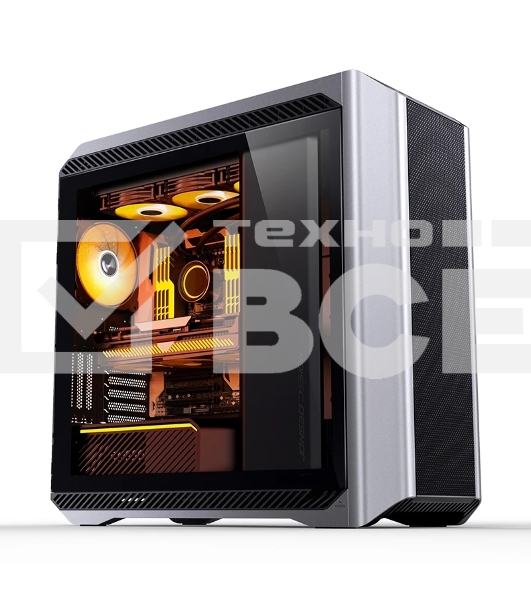 Корпус без блока питания Case JONSBO D500, Full-Tower, TG, 3x140mm ARGB, 2xUSB-A 3.2 + 1xUSB-C 3.2, E-ATX, ATX, mATX, mITX Silver
