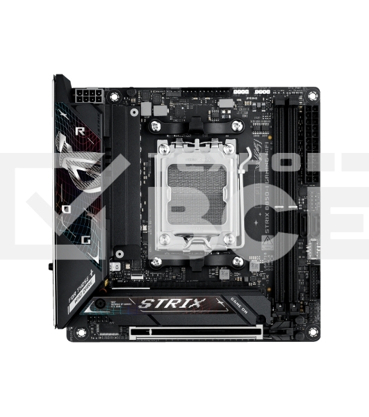 Материнская плата ASUS ROG STRIX B850-I GAMING WIFI, AM5, AMD B850, 2xDDR5, 2xM.2, 2xSATA, PCIe 4.0 x16, 1xHDMI, 1xUSB Type-C, 1x2.5Gb LAN, Wi-Fi 7, Bluetooth 5.4, 5xUSB-A 10Gbps , 1xUSB-C 20Gbps, 2xUSB-A 2.0, 3x3.5 мм, S/PDIF, 7.1, Mini-ITX
