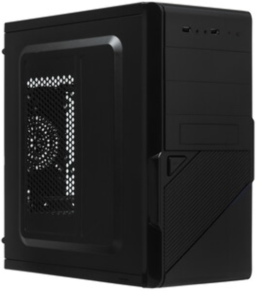 Компьютерный корпус Minitower ExeGate BA-201-UNS400 (mATX, БП UNS400 с вент. 12см, 2*USB, аудио, черный)
