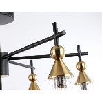Люстра Ambrella light LH55257/7 BK/BS/CL черный/латунь/прозрачный E14*7 max 40W D640*520, фото5