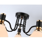 Светильник Ambrella light TR303307/5 BK/GD/FR черный/золото/белый матовый E27*5 max 60W D600*270, фото6