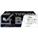 Картридж лазерный комплект HP 210X голубой/пурпурный/желтый (CF253XM) увеличенной емкости, фото 1