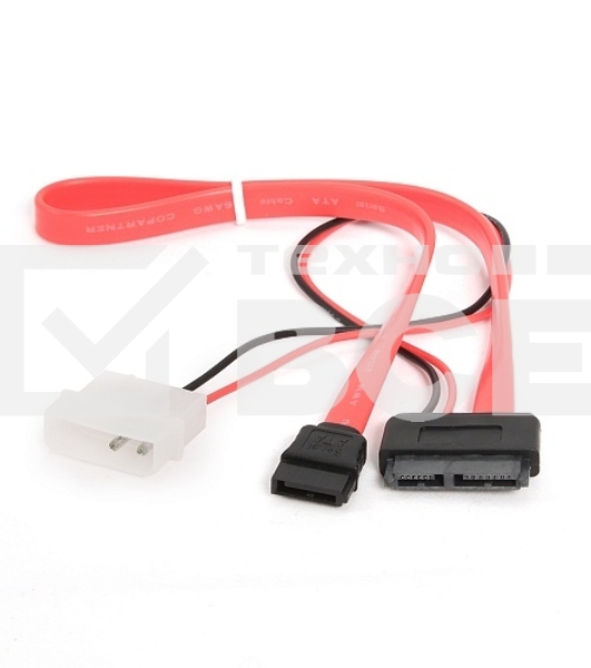 Кабель Gembird/Cablexpert Кабель Combo miniSATA , molex+SATA/miniSATA, 6pin+7pin, (длина инт-35см, пит-30см),(CC-SATA-C2)