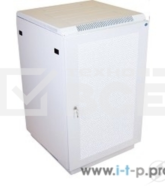 Шкаф телеком. напольный 18U (600x600) дверь перфорированная (ШТК-М-18.6.6-4ААА) (2 коробки)