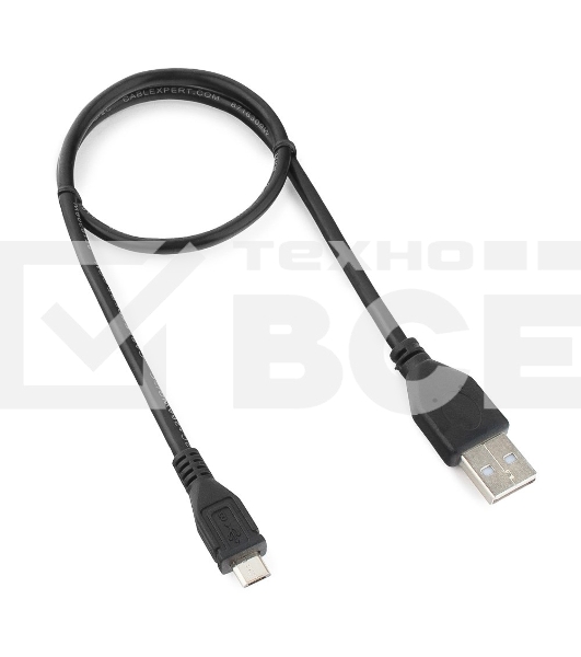 Кабель Gembird/Cablexpert CCP-mUSB2-AMBM-0.5M Кабель USB 2.0 Pro , AM/microBM 5P, 0.5м, экран, черный, пакет 