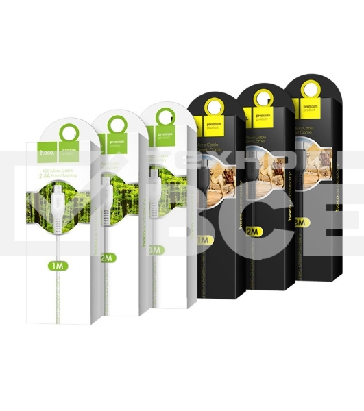 Кабель USB 2.0 hoco X20, AM/microBM, черный, 3м