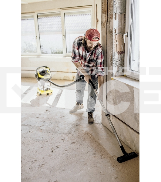 Строительный пылесос Karcher WD 6 P S V-30/6/22/T желтый, 1300 Вт, уборка сухая/сбор воды, пылесборник мешок/контейнер, 30 л