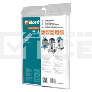 Мешок пылесборный для пылесоса Bort BB-15 (BSS-1015), 91275868, 5 шт., 20л.