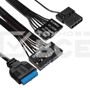 Компьютерный корпус Minitower ExeGate mEVO-7805 (mATX, без БП, 2*USB+1*USB3.0, аудио, черный, с 2*RGB подсветкой)