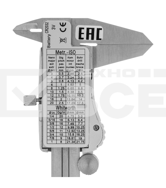 Штангенциркуль Denzel, 150 мм, электронный, большой дисплей, с глубиномером