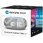 Умная колонка VK Капсула Мини 5Вт, с голосовым ассистентом Маруся, с LED-часами, светло-серый, фото26