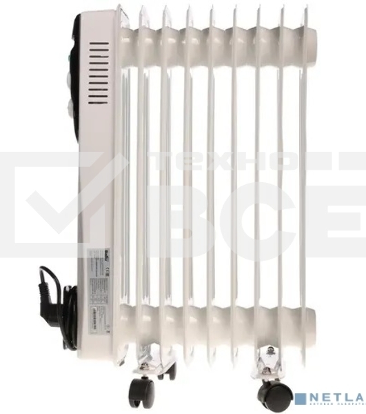 Масляный обогреватель Ballu Classic BOH/CL-09WRN (9 секций), белый, 2000 Вт, 25 м2, термостат