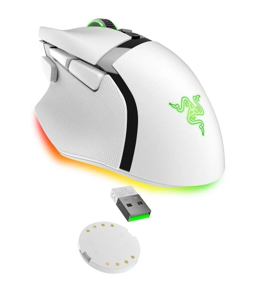 Мышь беспроводная/проводная Razer Basilisk V3 Pro 35K белый, 35000 dpi, радиоканал, Bluetooth, USB, кнопки - 11