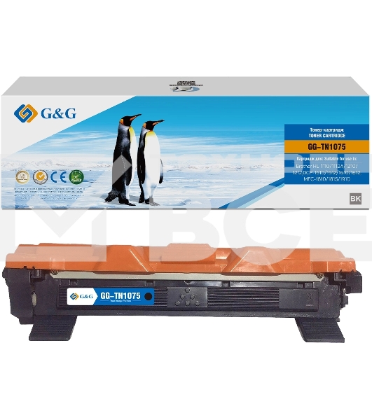 Картридж лазерный G&G, аналог Brother TN-1075 1k