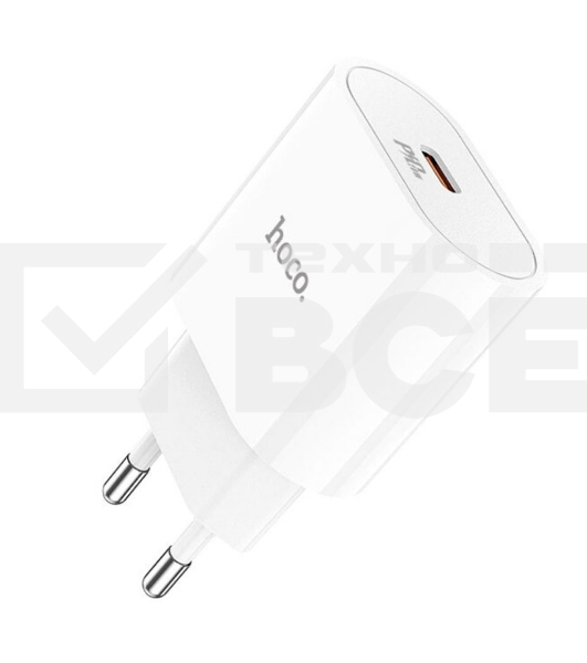 Блок питания (сетевой адаптер) HOCO C94A Metro USB-C, 20W, белый