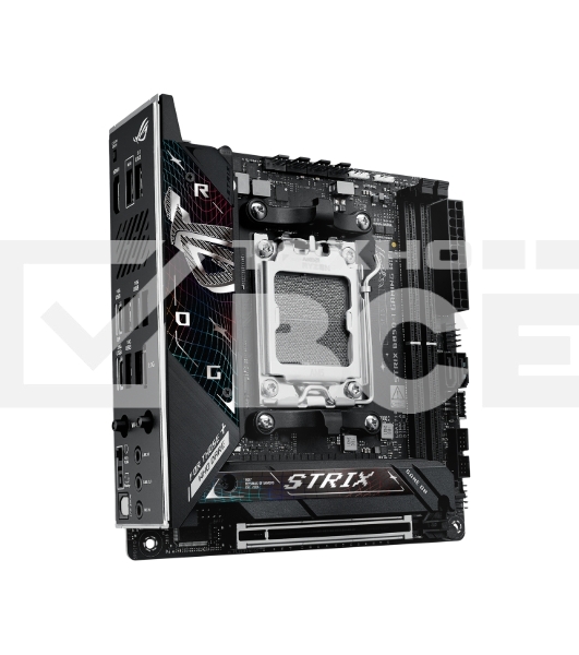 Материнская плата ASUS ROG STRIX B850-I GAMING WIFI, AM5, AMD B850, 2xDDR5, 2xM.2, 2xSATA, PCIe 4.0 x16, 1xHDMI, 1xUSB Type-C, 1x2.5Gb LAN, Wi-Fi 7, Bluetooth 5.4, 5xUSB-A 10Gbps , 1xUSB-C 20Gbps, 2xUSB-A 2.0, 3x3.5 мм, S/PDIF, 7.1, Mini-ITX