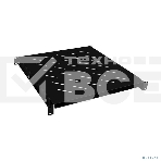 Полка регулируемая CABEUS RA-J018-FC-700-100KG-BK для шкафов и открытых стоек, УСИЛЕННАЯ ДО 100 КГ., (RAL 9004) черный, фото 1