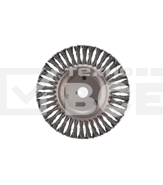 Щетка дисковая для УШМ Kranz крученая стальная проволока, 200мм, отв. 22,23мм