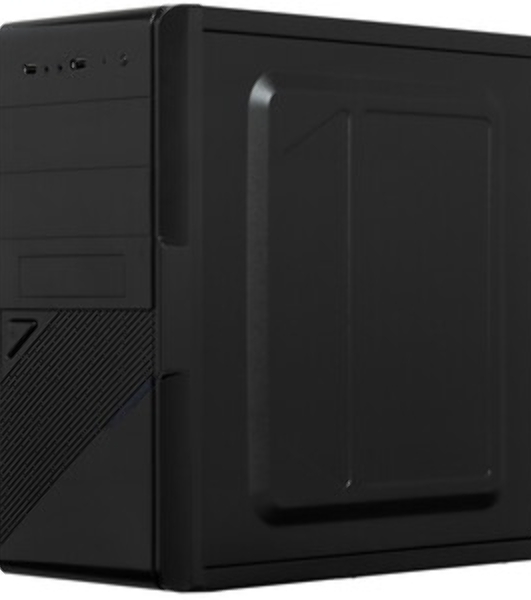 Компьютерный корпус Minitower ExeGate BA-201-UNS400 (mATX, БП UNS400 с вент. 12см, 2*USB, аудио, черный)