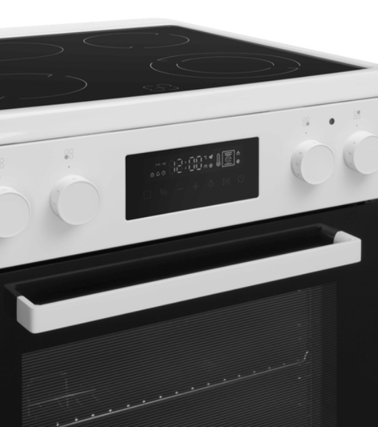 Плита электрическая Maunfeld MEC611CW09TD белый, конфорок 4 шт, духовка 59 л, 60 см x 85 см x 63 см