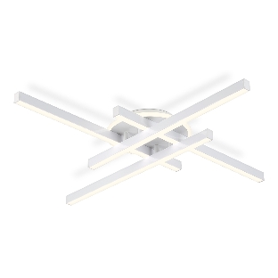 Потолочный светодиодный светильник Ambrella light FL6281 WH белый 58W 3000K-6400K 700*700*85 (ПДУ ИК)