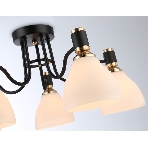 Светильник Ambrella light TR303307/5 BK/GD/FR черный/золото/белый матовый E27*5 max 60W D600*270, фото5