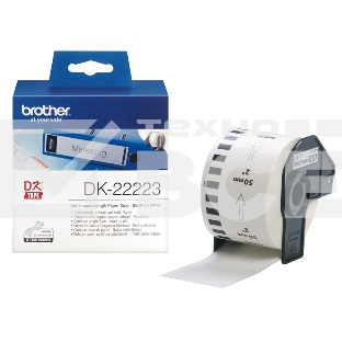 Бумажная клеящаяся лента Brother DK22223 50 мм, 30 м, черный шрифт, белый фон