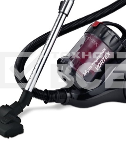 Пылесос Centek CT-2529 красный/черный мультициклон 2000/350Вт, стакан 1,5 л, телескоп металл. трубка