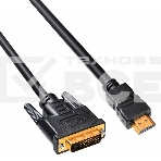 Кабель Buro HDMI-19M-DVI-D-10m 24M/19M 10м позол/ферритовые кольца, фото3