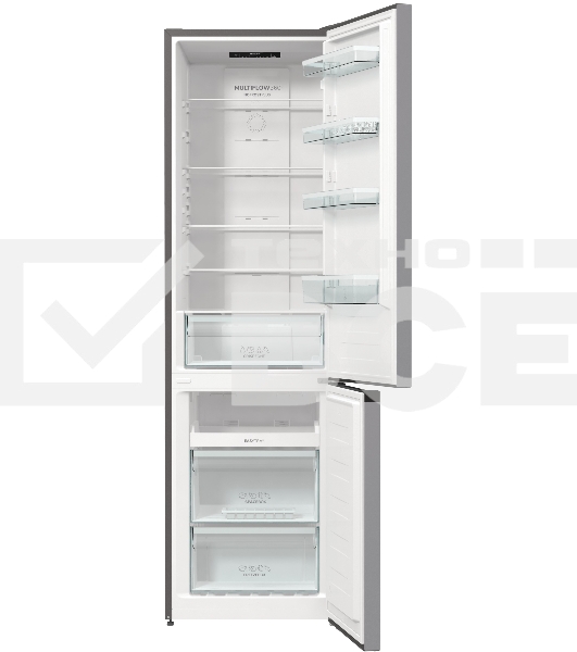 Холодильник Gorenje NRK6201PS4 серебристый металлик двухкамерный 235/96л морозилка снизу