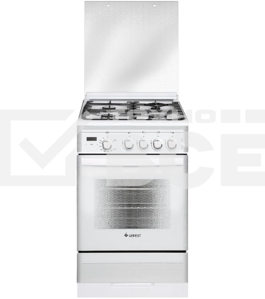 Плита газовая Gefest ПГ 5300-03 0040 белый, конфорок 4 шт, духовка 52 л, 50 см x 85 см x 58.5 см